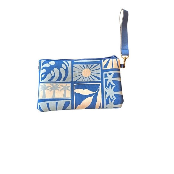 Rip Curl Tropical-Themed Polyester & Neoprene Clutch With Wrist Strap & Zipper C - Picture 1 of 4